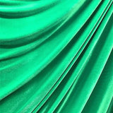 Soft Stretch Velvet Fabric - Spring Green, Hunter Green, Tiffany, Olive, Mint, Jade, 58" Width