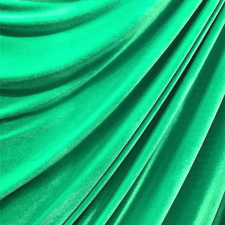 Soft Stretch Velvet Fabric - Spring Green, Hunter Green, Tiffany, Olive, Mint, Jade, 58" Width