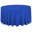 120" Round White Polyester Fabric - Wrinkle-Resistant, Reusable, Round Tablecloth