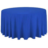120" Round White Polyester Fabric - Wrinkle-Resistant, Reusable, Round Tablecloth