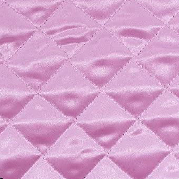 1 Yard Pink Quilted Padded Fabric 60? Wide 100% Polyester with Diamond Stitch for Jackets, Crafts & Upholstery