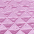 Pink Polyester Quilted Padded Fabric - Pink Quilted Design