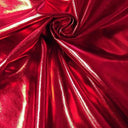 Metallic Foil Stretch Polyester Spandex Fabric - Black, Gold, Fuchsia, Purple, Red, Royal Blue, Silver, 58/60" Width