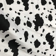 Zebra Or Cow Print Poly Cotton Fabric - Animal Print, Black Or Brown, 58/60" Width