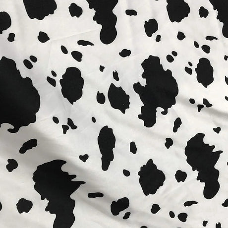 Cow Or Zebra Print Poly Cotton Fabric - Black/White, Brown/White, Zebra Animal Print, 58/60" Width