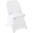 White Spandex Fabric - Stretchable Folding Chair Covers, Wrinkle-Resistant, White