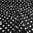 Big Polka Dot Poly Cotton Fabric - Large Dot Print, Black Red, 60" Width (1 Yard)