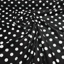 Big Polka Dot Poly Cotton Fabric - Large Dot Print, Black Red, 60" Width (1 Yard)