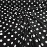 Big Polka Dot Poly Cotton Fabric - Large Dot Print, Black Red, 60" Width (1 Yard)