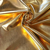 Metallic Foil Stretch Polyester Spandex Fabric - Black, Gold, Fuchsia, Purple, Red, Royal Blue, Silver, 58/60" Width