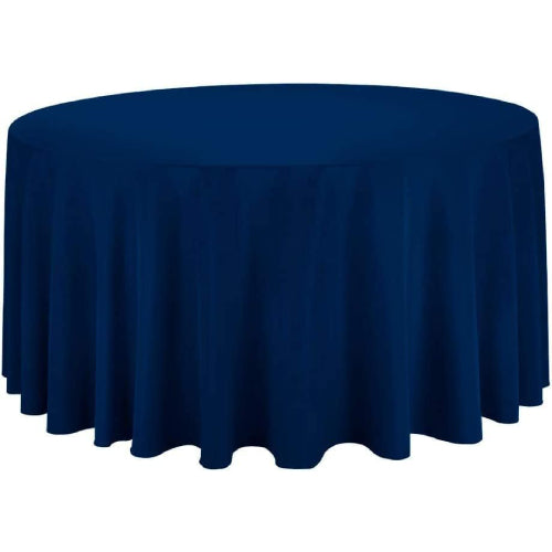 Premium Polyester Tablecloth Fabric - White, 120" Round
