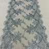 VT-18 Sequin Lace Fabric - Embroideries On Mesh, 20" Width