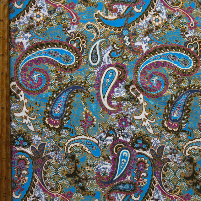 Swim Knit Nylon Spandex Paisley Print
