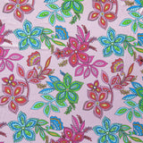 Swim Knit Nylon Spandex Floral Paisley Light Pink UPF 50+