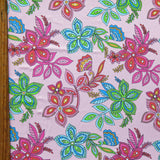Swim Knit Nylon Spandex Floral Paisley Light Pink UPF 50+