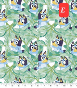 Quilting Cotton Bluey and Bingo Goodnight Bluey Family Logo Toss Disney Junior