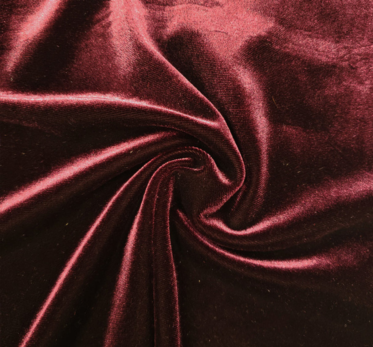 1 Yard New Maroon Stretch Velvet Soft Medium Weight Fabric for Apparel & Costumes Decor 58/60" Wide