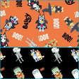 Quilting Cotton Bluey Halloween Boo Skeleton Boo Springs Creative