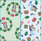 Quilting Cotton Bluey Holiday Christmas BBC Collection