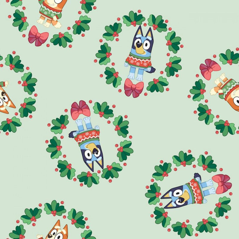 Quilting Cotton Bluey Holiday Christmas BBC Collection
