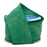 Premium Fine Velour Wired Ribbon 2 1/2 '' X 10 yd Apple Green Color 1 / ROLL