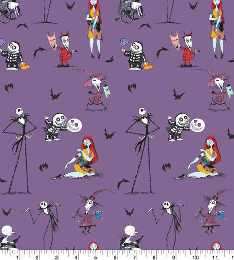 Quilting Cotton Nightmare Before Christmas Multi Character Disney