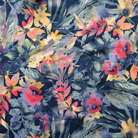 Swim Knit Nylon Spandex Nighttime Floral