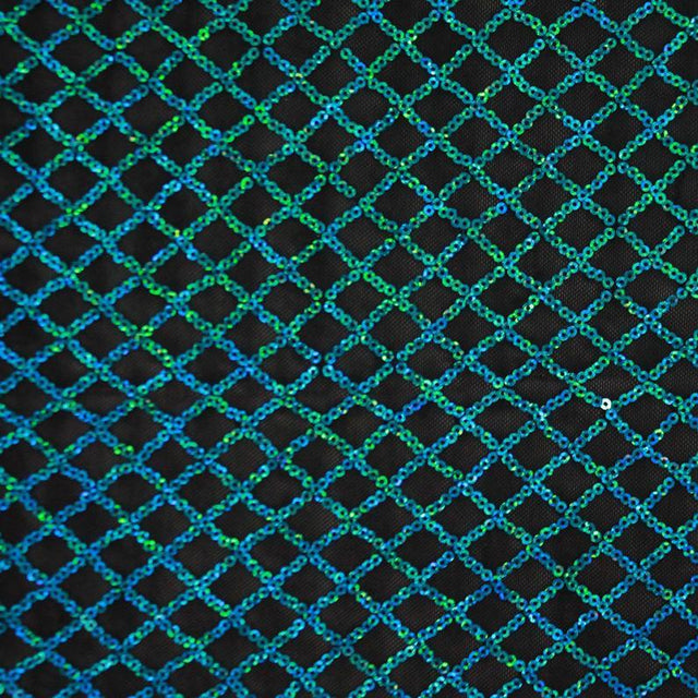 Stretch Mesh Sequin Black