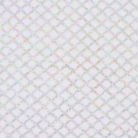 Nina Stretch Mesh Sequin Nylon Spandex Fabric - 4-Way Stretch Mesh With Sequins, 58/60" Cut Width, 48/50" Usable Width (1 Yard)