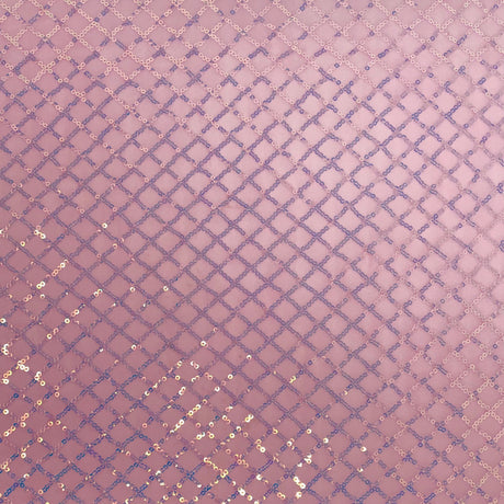 Nina Stretch Mesh Sequin Nylon Spandex Fabric - 4-Way Stretch Mesh With Sequins, 58/60" Cut Width, 48/50" Usable Width (1 Yard)