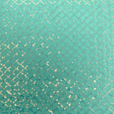 Nina Stretch Mesh Sequin Nylon Spandex Fabric - Black/Turquoise Sparkles, 58/60" Width (1 Yard)