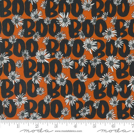 Cotton Fabric Noir Pumpkin Boo Orange 44"/45" Wide