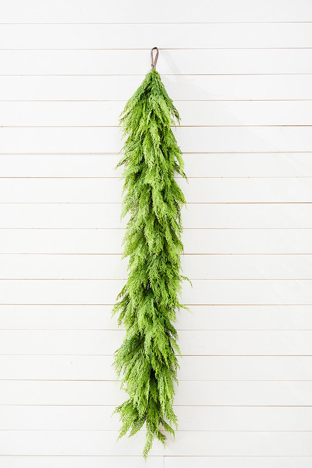 72 Inch Deluxe Real Touch Cedar Garland Full Lush Christmas Mantel Staircase Décor