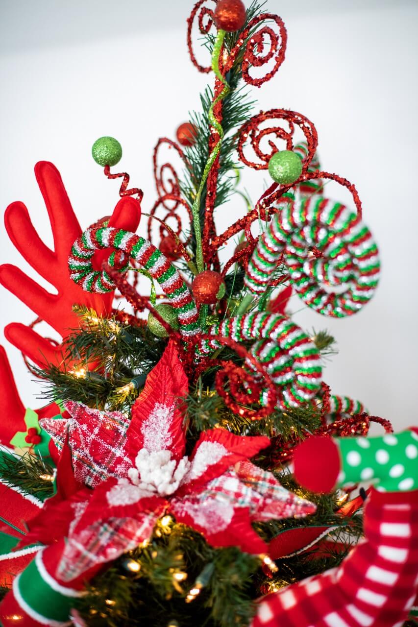 30” Tinsel Swirl Spray