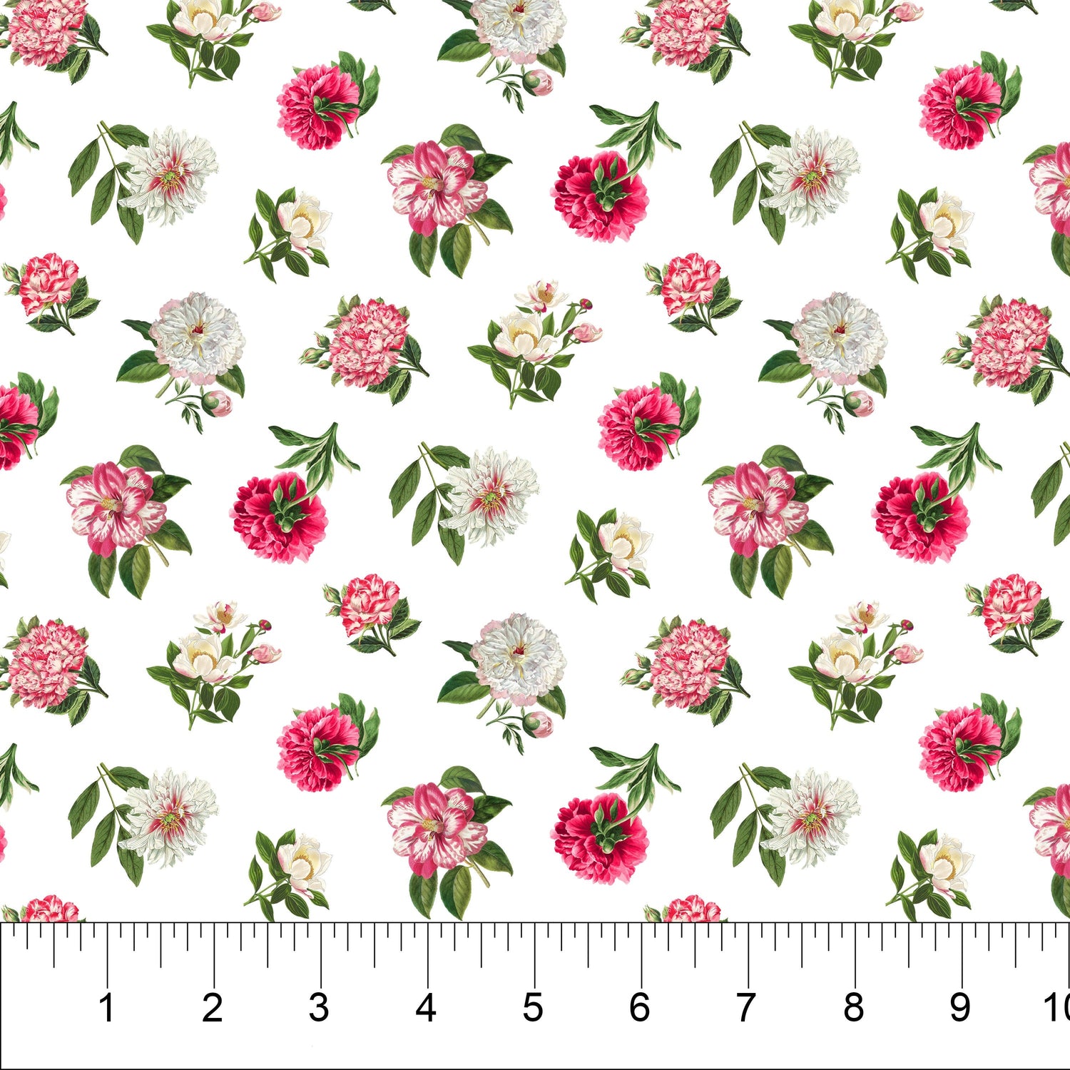 Quilting Cotton Bloom Collection Peony Passion Floral Northcott