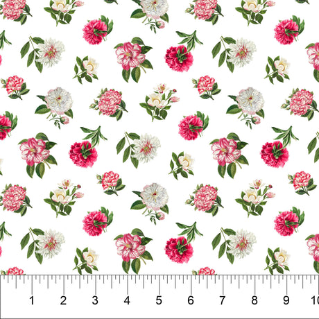 Quilting Cotton Bloom Collection Peony Passion Floral Northcott