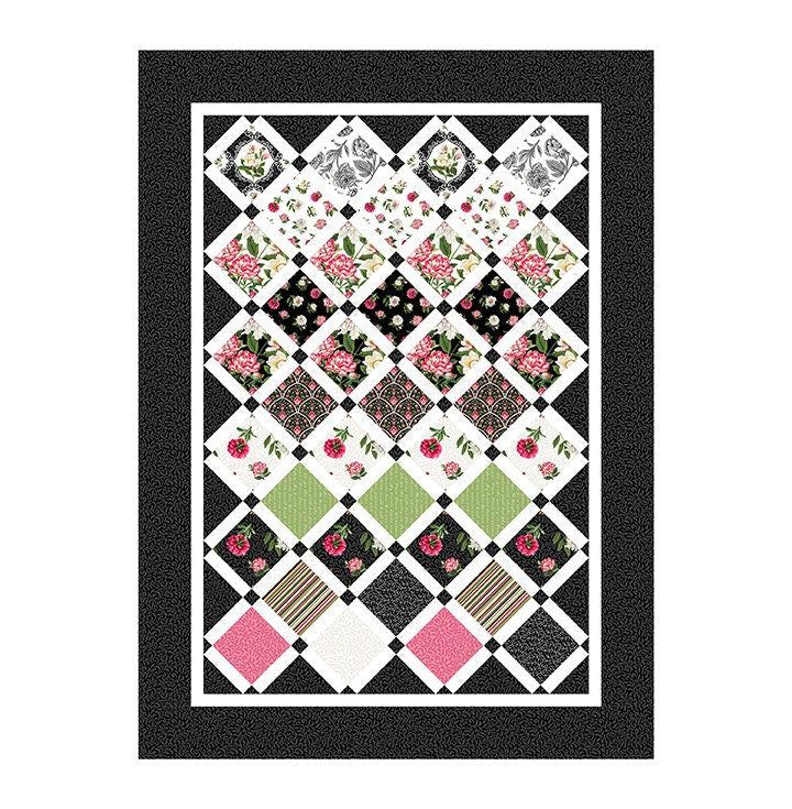 Quilting Cotton Bloom Collection Peony Passion Floral Northcott