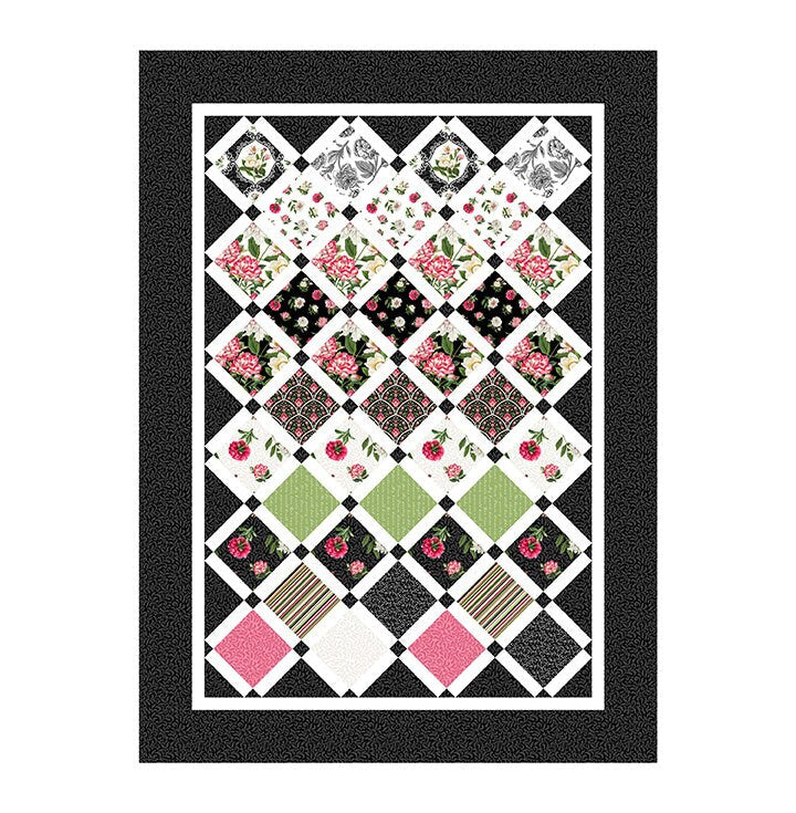 Quilting Cotton Peony Passion Lengthwise Stripe Northcott
