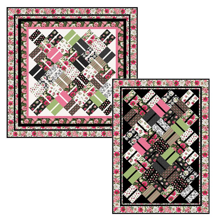 Quilting Cotton Peony Passion Lengthwise Stripe Northcott