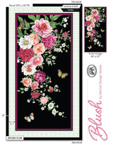 Quilting Cotton Blush Collection Packed Floral on Black Multi Northcott