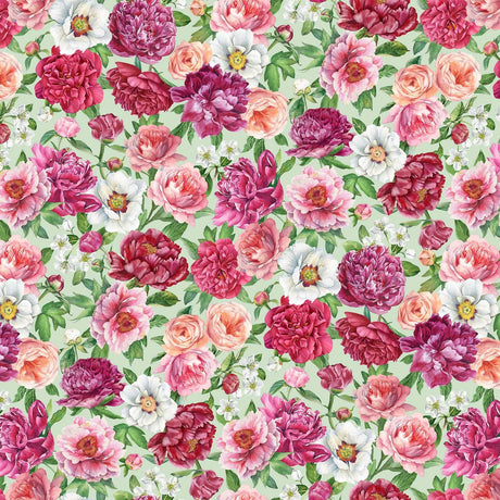 Quilting Cotton Blush Collection Packed Floral Northcott