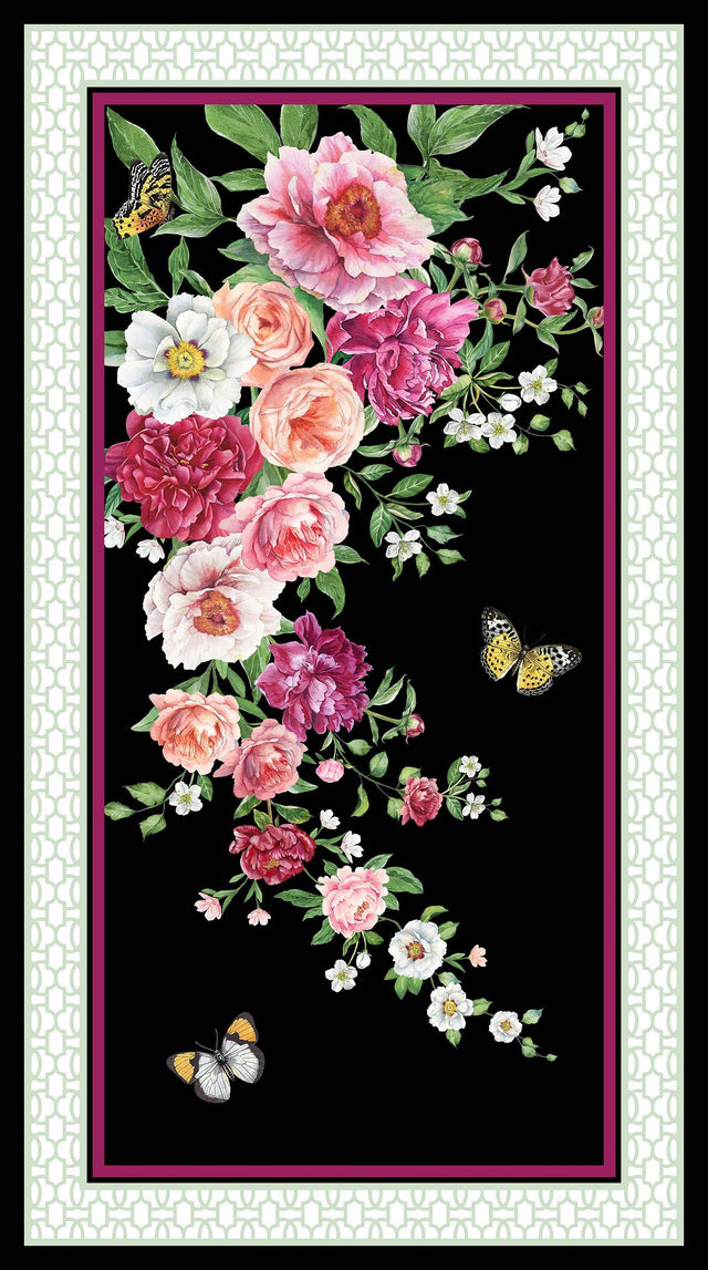 Fabric Panel Blush Collection Floral Northcott