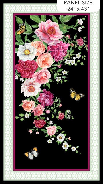 Fabric Panel Blush Collection Floral Northcott