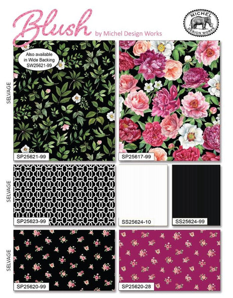 Fabric Panel Blush Collection Floral Northcott