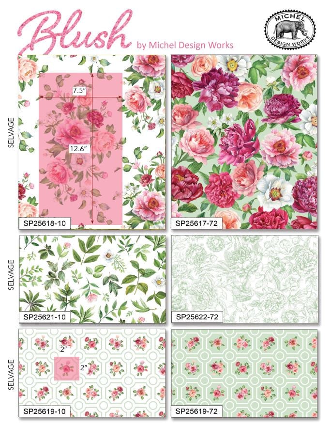Quilting Cotton Blush Collection Sateen Stripes Northcott