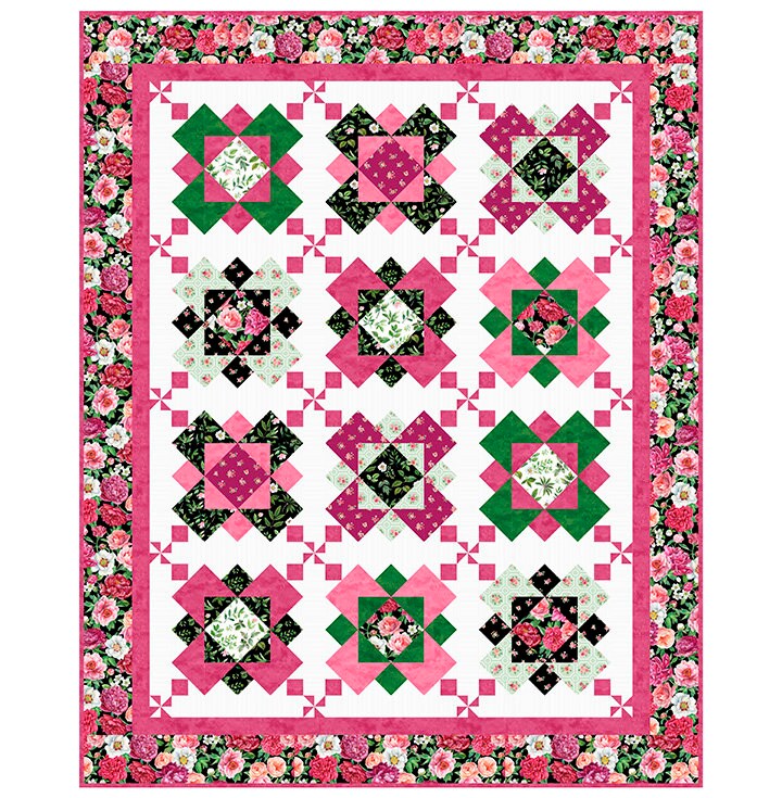 Quilting Cotton Blush Collection Sateen Stripes Northcott