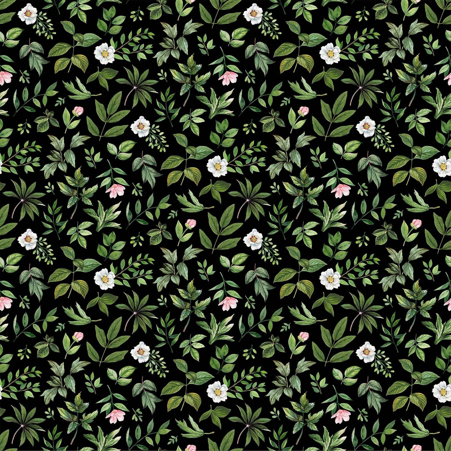 Wide Quilt Backing Blush Collection Leaf Toss Northcott
