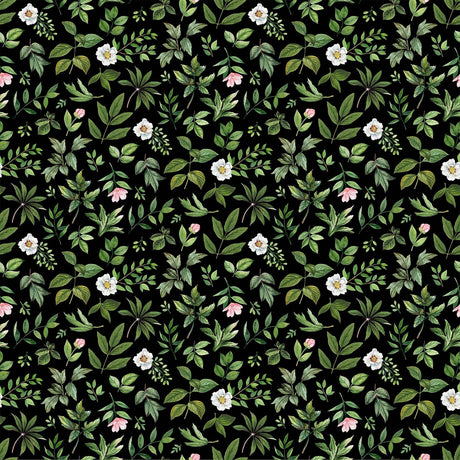 Wide Quilt Backing Blush Collection Leaf Toss Northcott