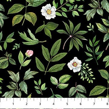 Wide Quilt Backing Blush Collection Leaf Toss Northcott
