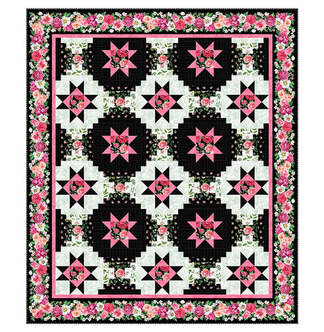 Wide Quilt Backing Blush Collection Leaf Toss Northcott